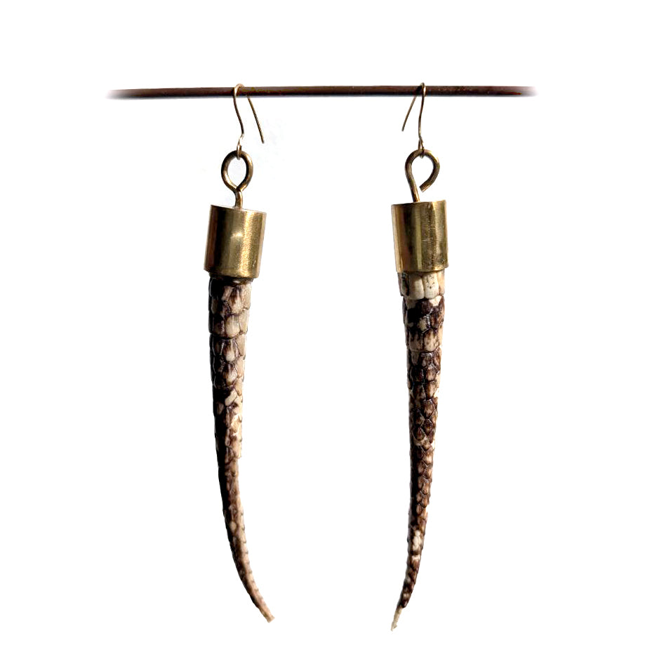 Armadillo Tail Pendant Earrings
