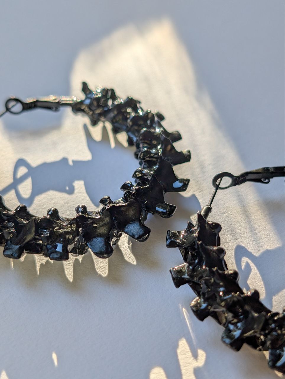 Tar Pit Snake Vertebrae Earrings