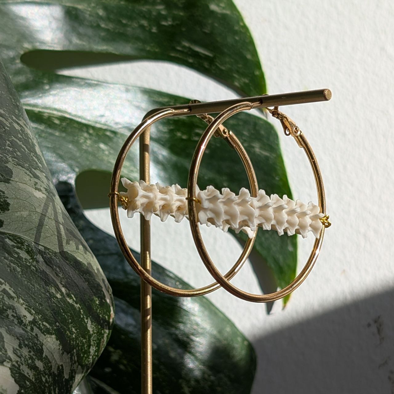 Sliver Snake Vertebrae Earrings