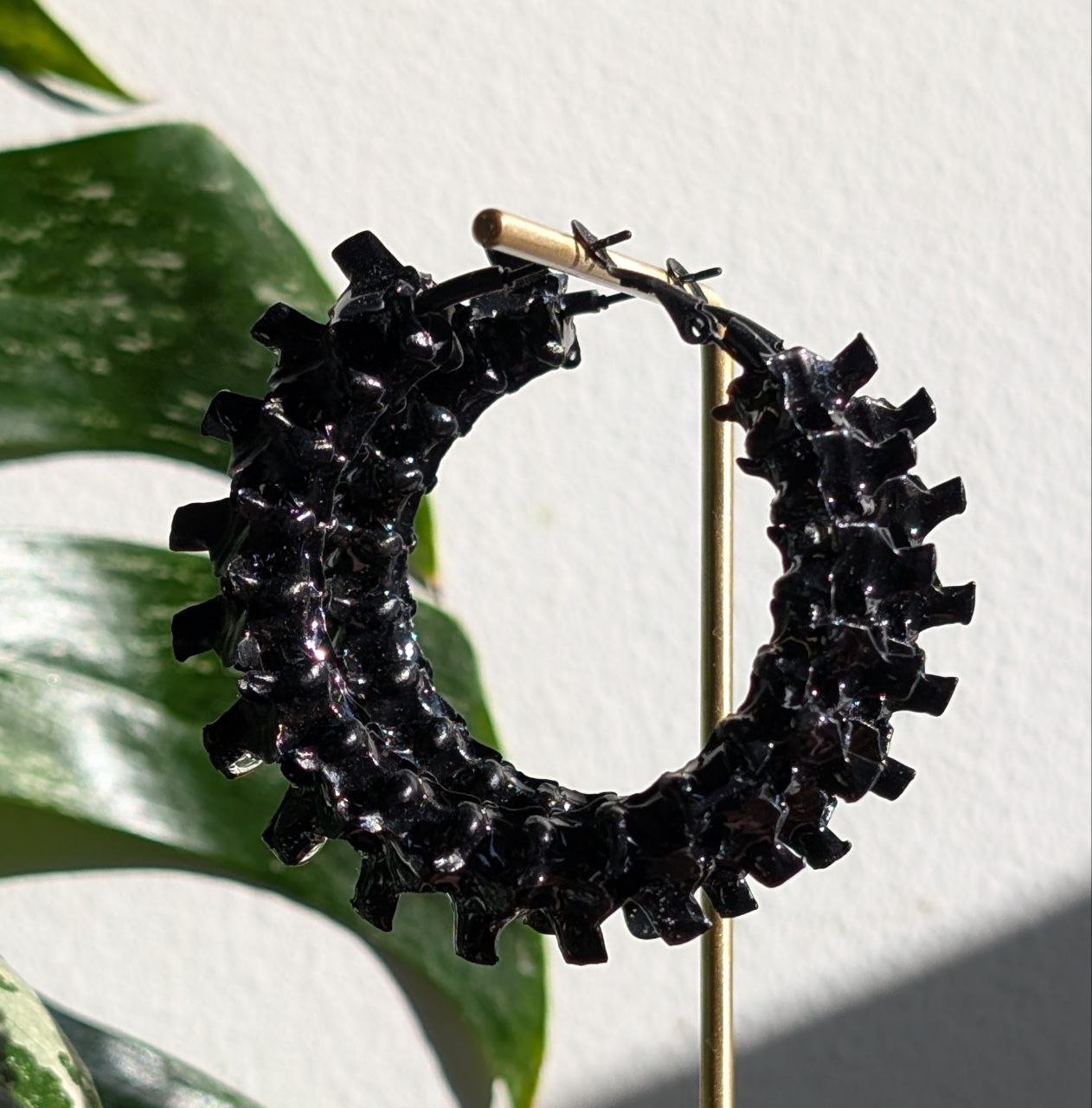 Tar Pit Snake Vertebrae Earrings