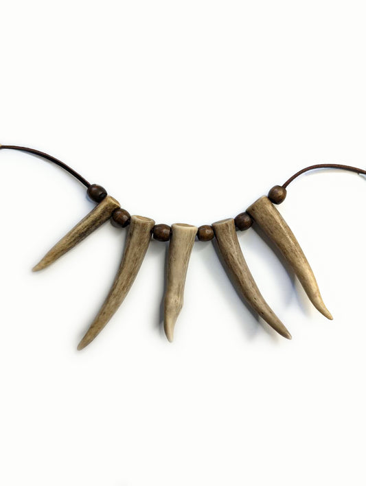 deer antler necklace - cruelty free, natural handmade jewelry