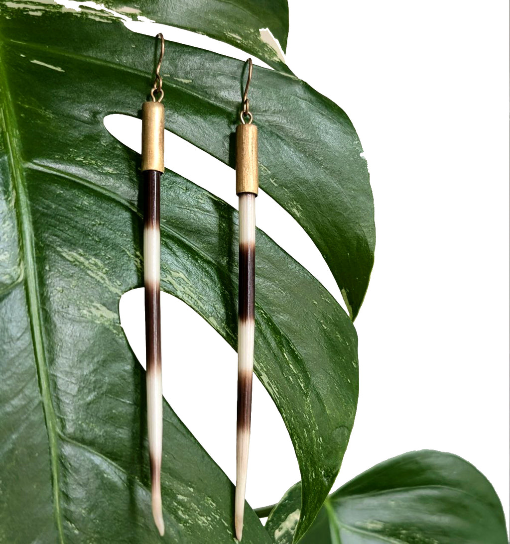 Custom Porcupine Pendant Earrings