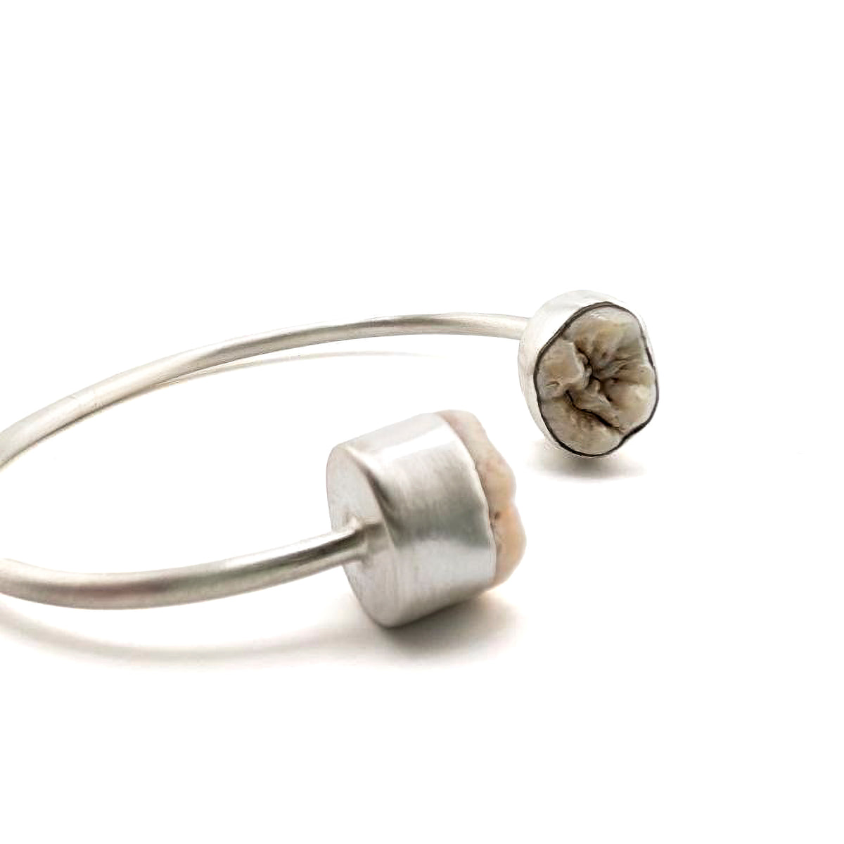 Human Teeth Open Bangle