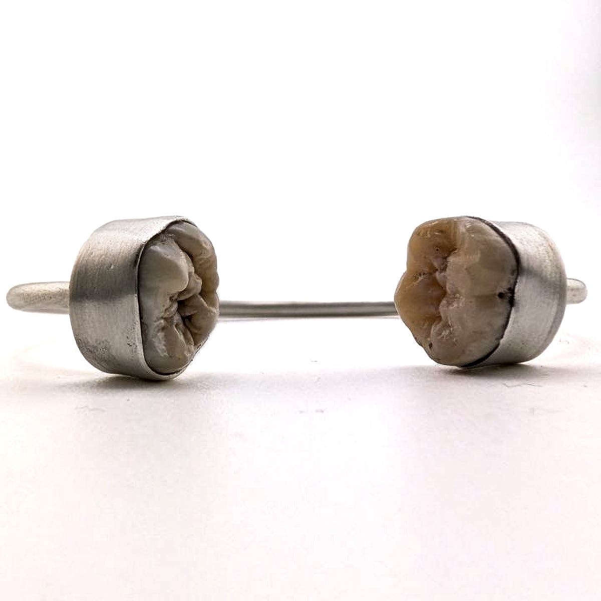 Human Teeth Open Bangle