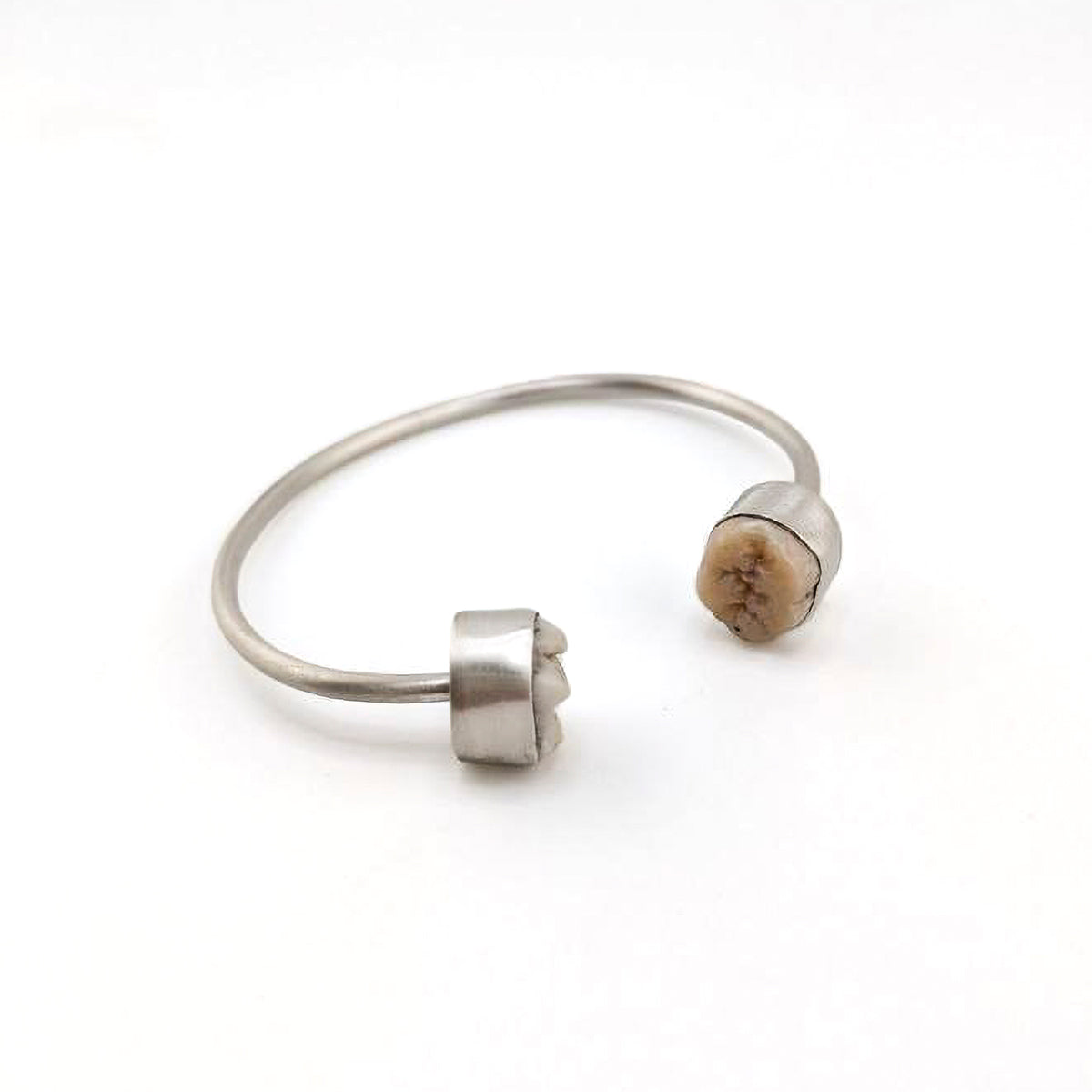 Human Teeth Open Bangle